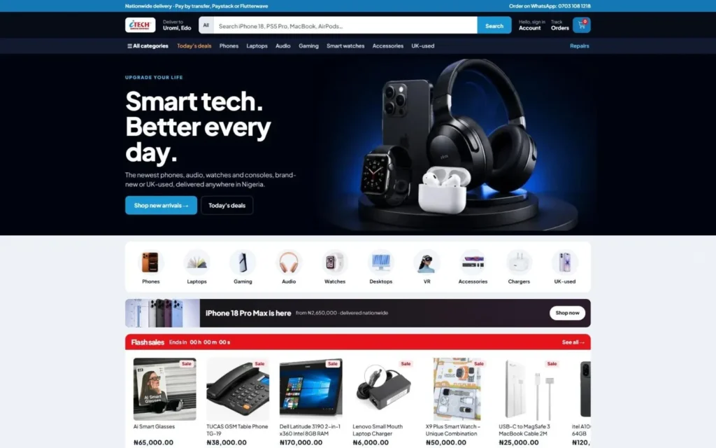 iTech Computers website (full)