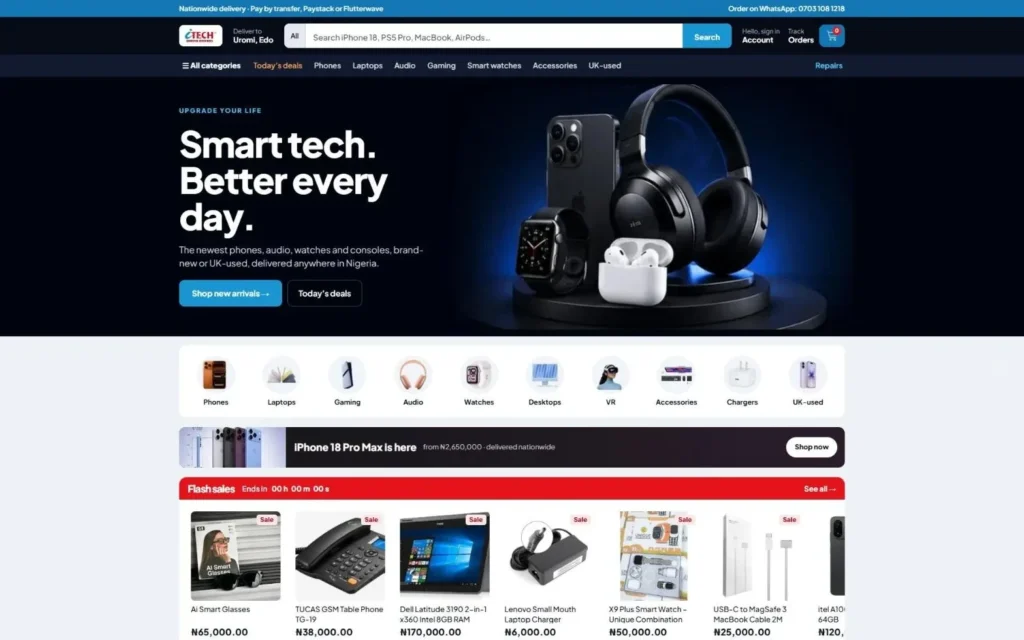 iTech Computers website