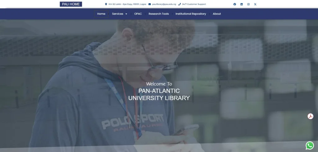Pan-Atlantic University library home