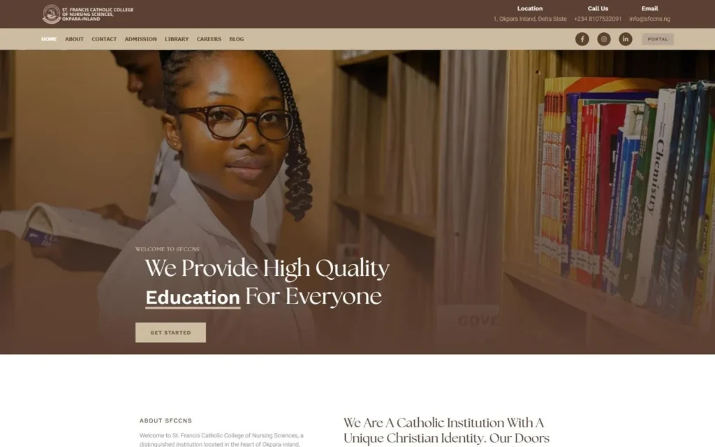 St. Francis College website